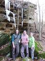 Katie Becky and Annie with icicles